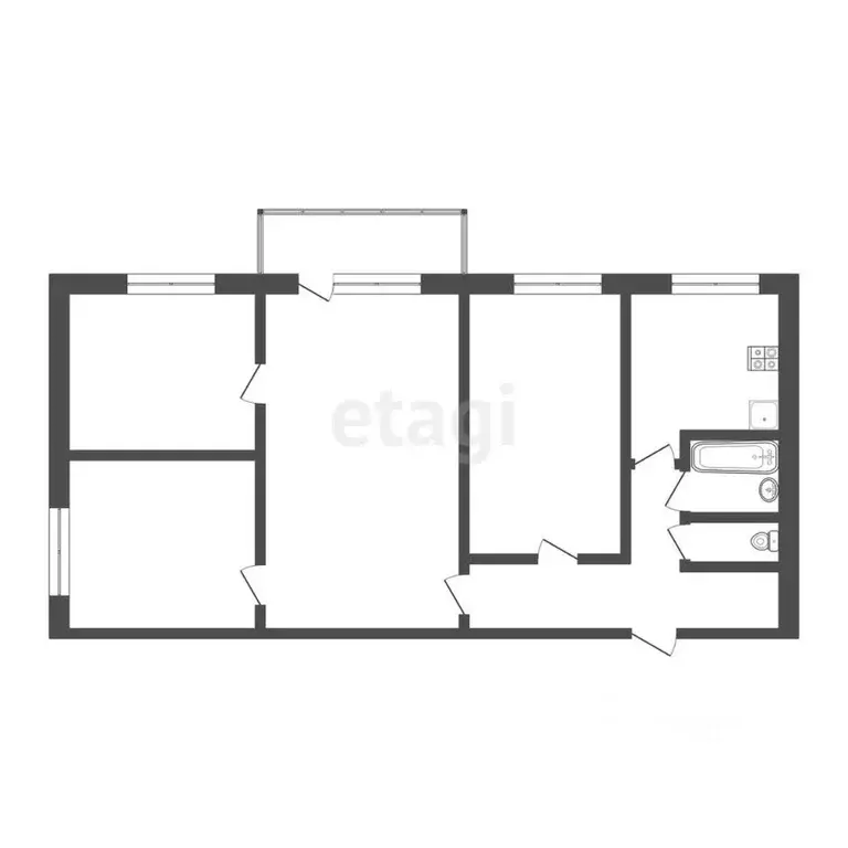 4-к кв. Смоленская область, Смоленск ул. Ломоносова, 16 (62.0 м) - Фото 1