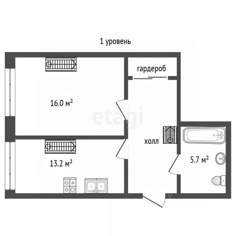 2-к кв. Севастополь просп. Античный, 7В (70.0 м) - Фото 2
