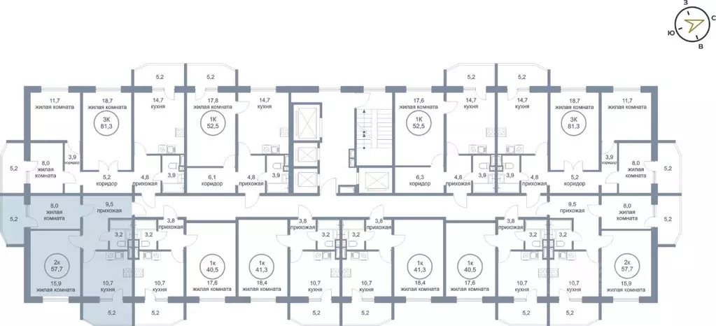 2-к кв. Ханты-Мансийский АО, Сургут тракт Югорский, 52/2 (57.7 м) - Фото 2