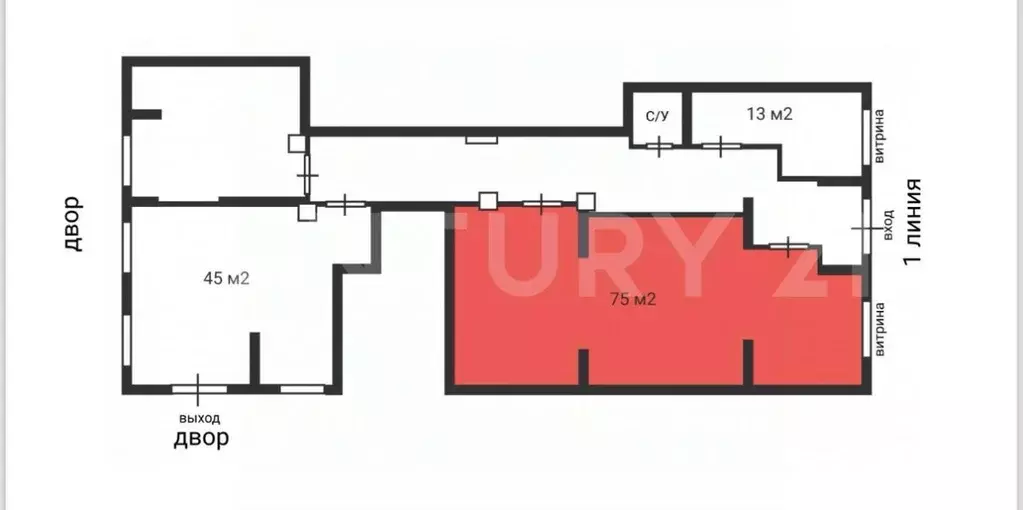 Помещение свободного назначения в Москва Кавказский бул., 51к2 (75 м) - Фото 1