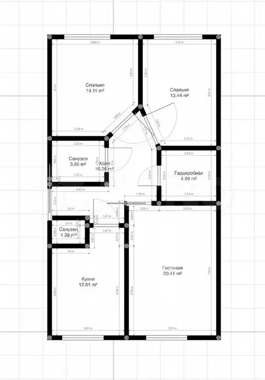 3-к. квартира, 90 м, 2/4 эт. - Фото 0