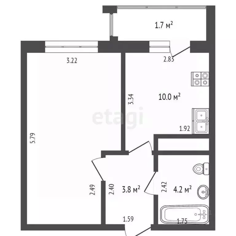 1-к кв. Ямало-Ненецкий АО, Новый Уренгой Дружба мкр, 4/1 (33.4 м) - Фото 1