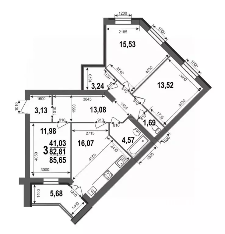 3-к кв. Владимирская область, Ковров ул. 9 Мая, 8 (85.65 м) - Фото 1