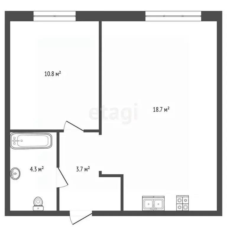 1-к кв. Санкт-Петербург наб. Обводного Канала, 169 (36.9 м) - Фото 2