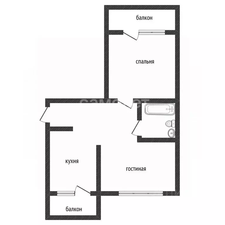 2-к кв. Тамбовская область, Тамбов ул. Чичканова, 79к1 (62.0 м) - Фото 1