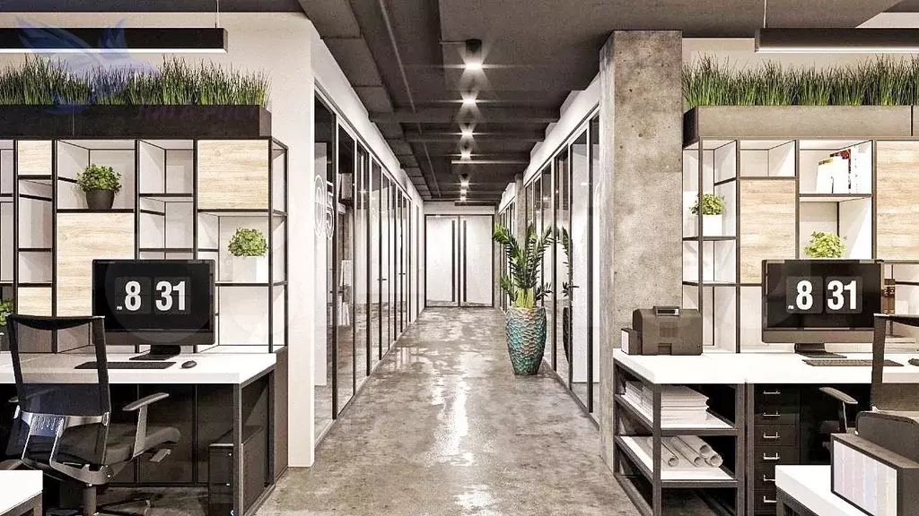 Офис с ремонтом, 700 м2 - Фото 1