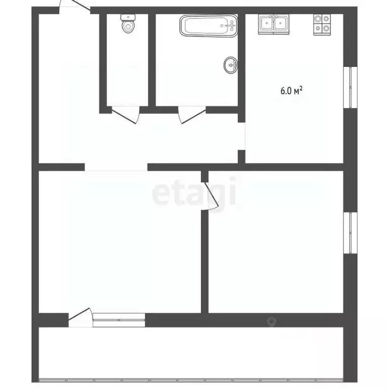 2-к кв. Московская область, Люберцы ул. Электрификации, 29А (40.0 м) - Фото 2