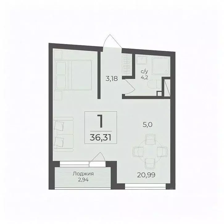 1-к кв. Крым, Алушта муниципальный округ, пос. Бондаренково ул. ... - Фото 2