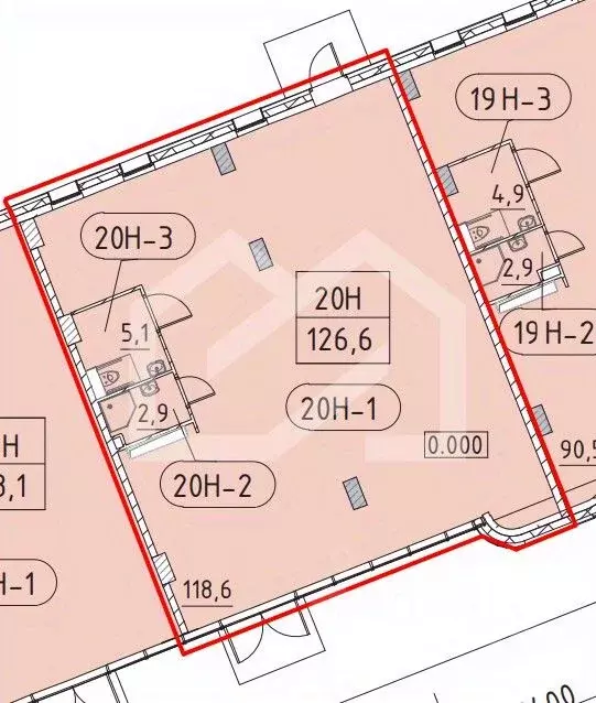 Торговая площадь в Москва Марк жилой комплекс, к3 (127 м) - Фото 2