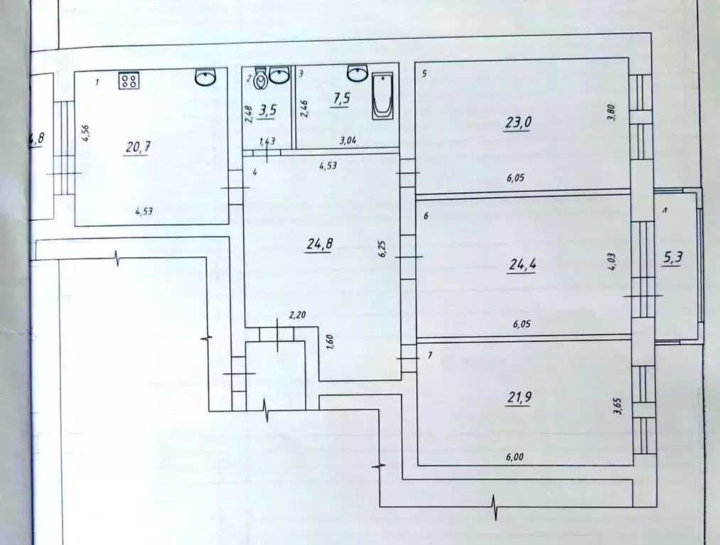 3-к кв. Самарская область, Самара Ленинская ул., 228 (130.9 м) - Фото 2