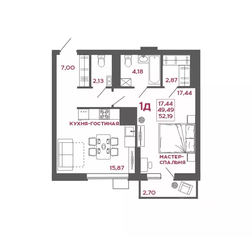 1-к кв. Пензенская область, Пенза Микрорайон Новобережье жилой ... - Фото 1