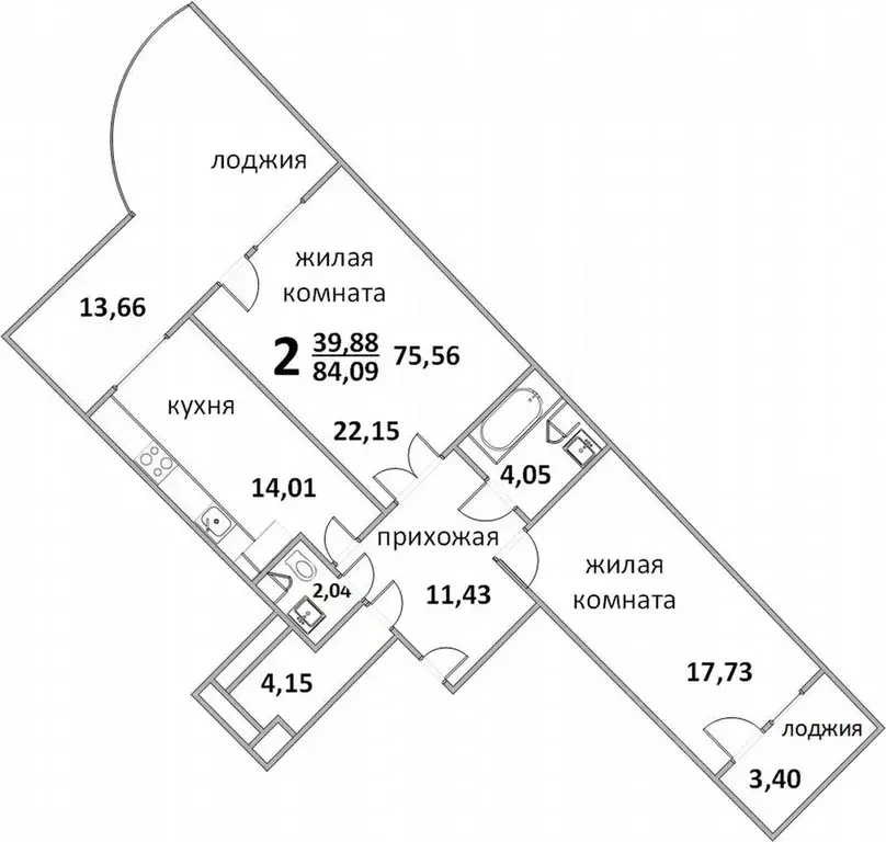 2-к кв. Московская область, Подольск Народная ул., 23к1 (84.0 м) - Фото 0