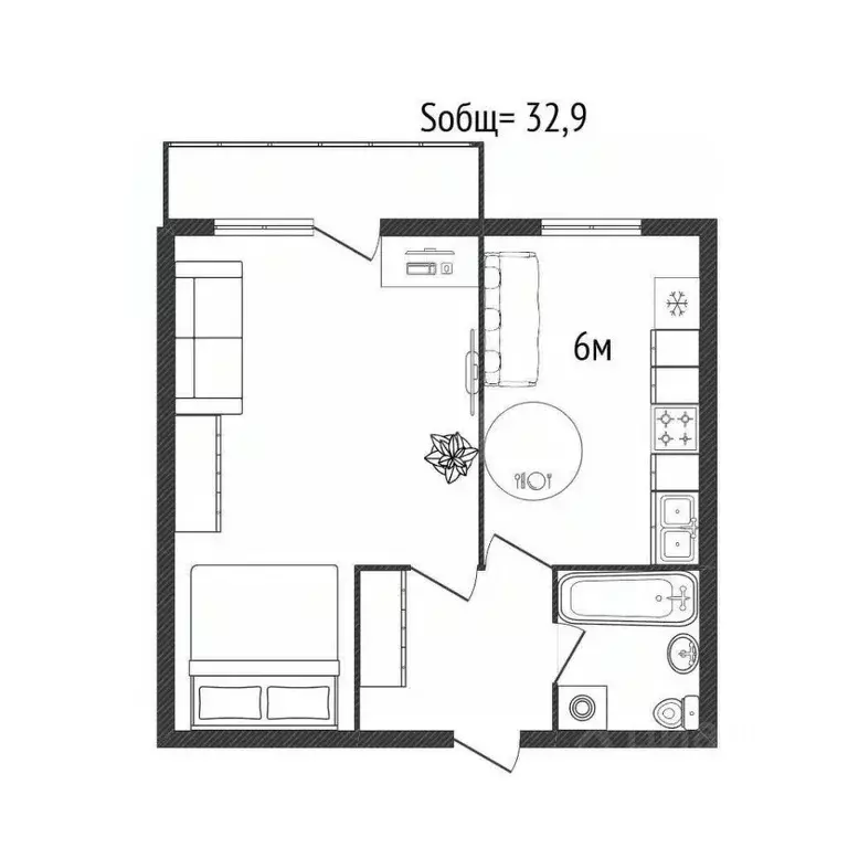 1-к кв. Брянская область, Выгоничский район, Кокинское с/пос, с. ... - Фото 2