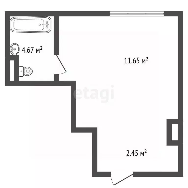 Студия Санкт-Петербург ул. Матроса Железняка, 1А (19.2 м) - Фото 2