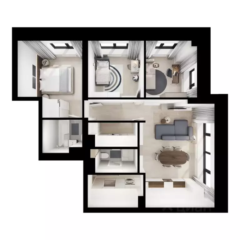 3-к кв. Москва ул. Ивана Франко, 20к2 (72.2 м) - Фото 2