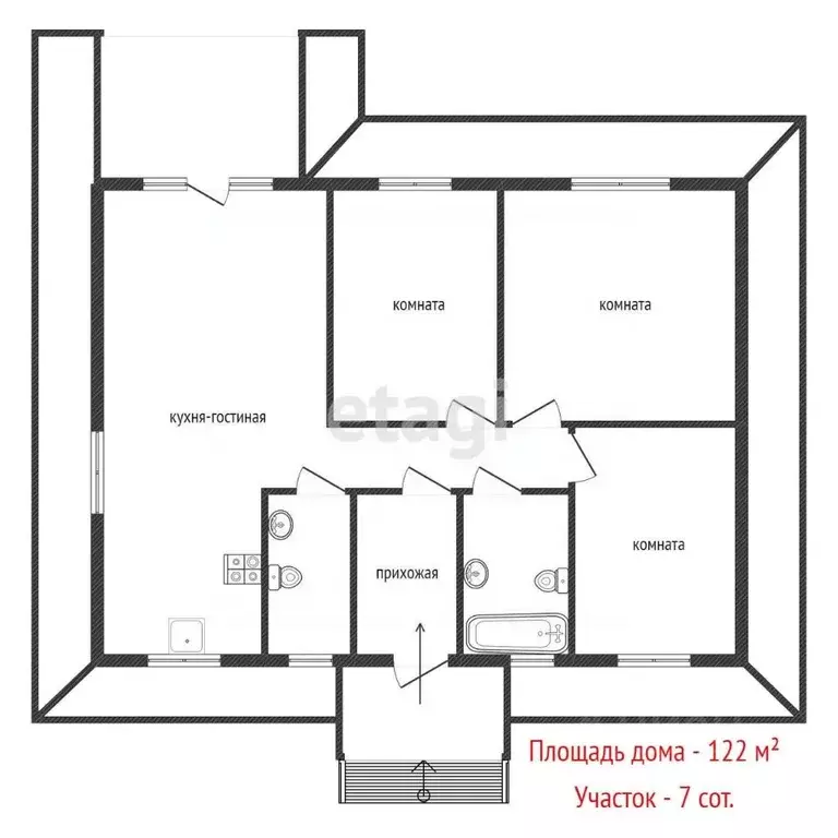 Дом в Свердловская область, Сысертский муниципальный округ, Кадниково ... - Фото 1