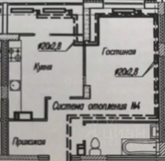 1-к кв. Липецкая область, Липецк ул. Котовского, 46 (44.4 м) - Фото 1