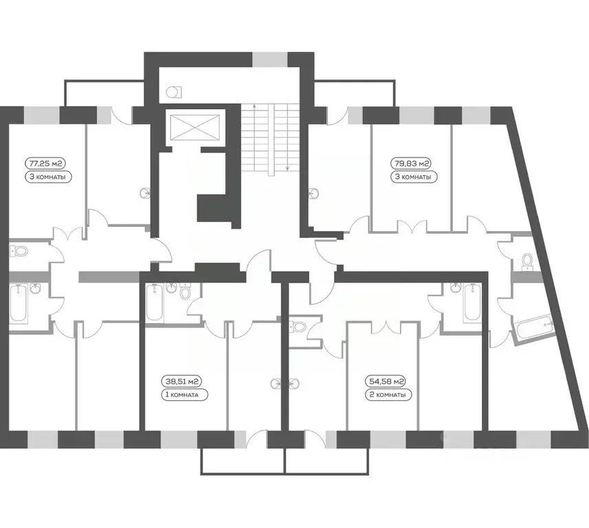 3-к кв. Красноярский край, Красноярск наб. Южная, 6 (80.2 м) - Фото 2