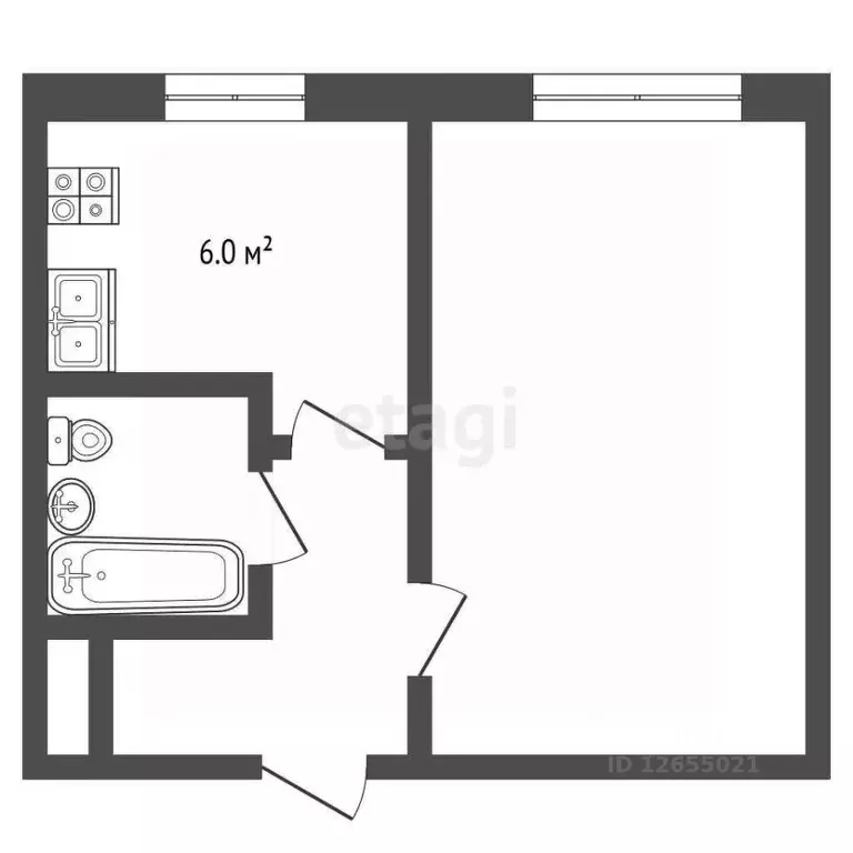 1-к кв. Костромская область, Волгореченск ул. Имени 50-летия ... - Фото 1
