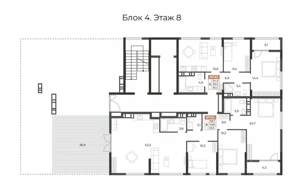 3-к кв. Крым, Симферополь ул. Караимская, 50 (121.9 м) - Фото 1