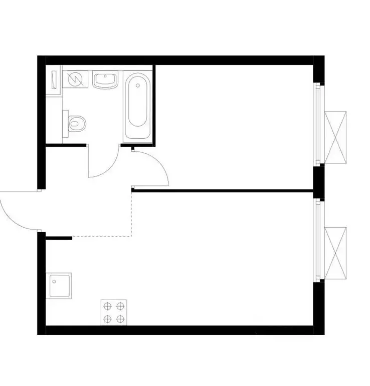 2-комнатная квартира: Москва, Очаковское шоссе, 5к5 (36 м) - Фото 1