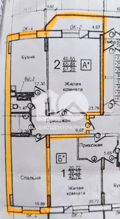 2-к кв. Новосибирская область, Новосибирск Волховская ул., 31 (67.0 м) - Фото 1