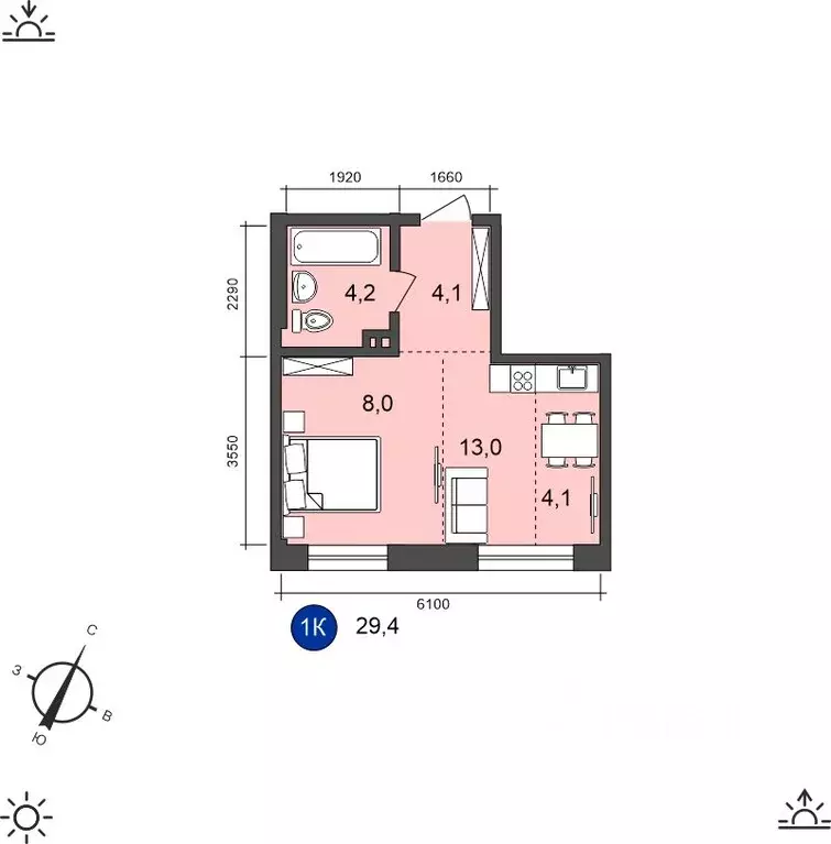 1-к кв. Иркутская область, Иркутск Академгородок мкр,  (29.4 м) - Фото 0