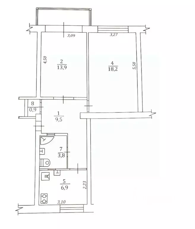 2-к кв. Севастополь ул. Боцманская, 5 (54.4 м) - Фото 1