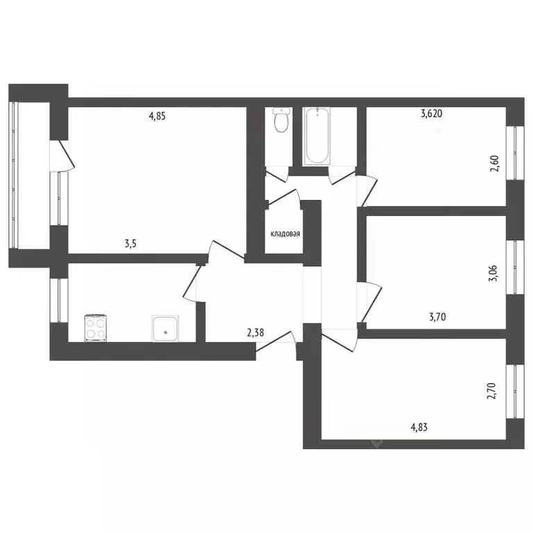 4-к кв. Ставропольский край, Ставрополь ул. Льва Толстого, 45 (110.0 ... - Фото 1