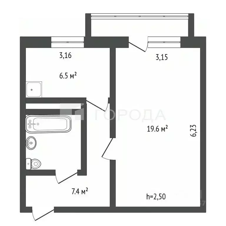 1-к кв. Кемеровская область, Новокузнецк просп. Строителей, 90 (38.0 ... - Фото 2
