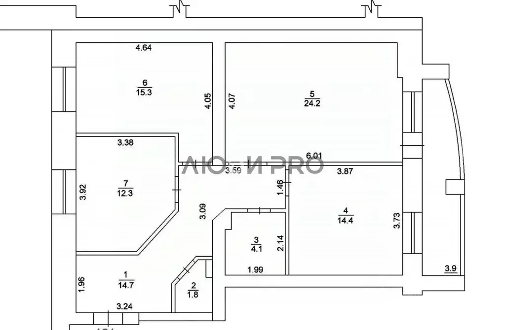 3-к кв. Кировская область, Киров ул. Молодой Гвардии, 90 (86.7 м) - Фото 2