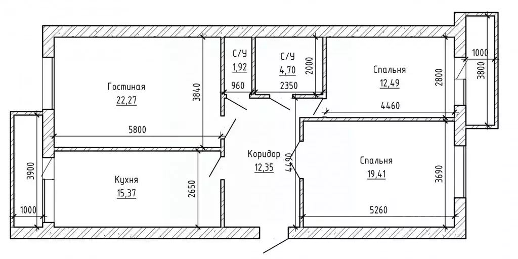 3-к кв. Кабардино-Балкария, Нальчик Московская ул., 7 (103.0 м) - Фото 2