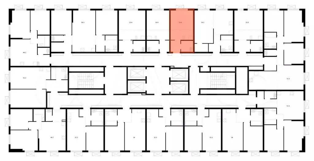 Квартира-студия, 19,9 м, 23/33 эт. - Фото 1