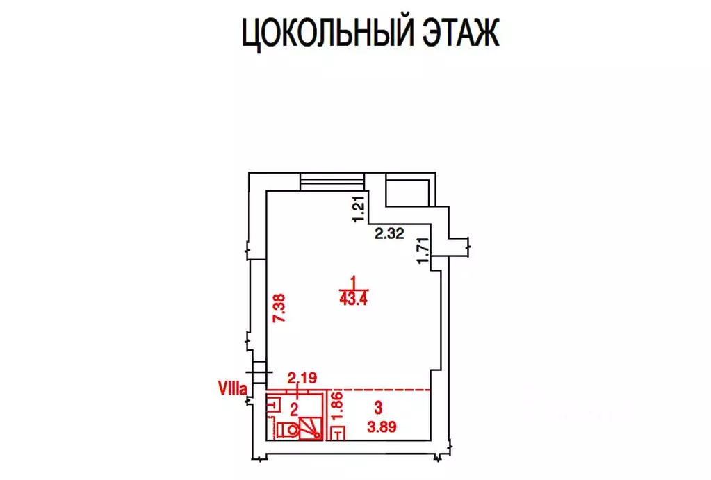 Помещение свободного назначения в Москва Нежинская ул., 8К3 (54 м) - Фото 1