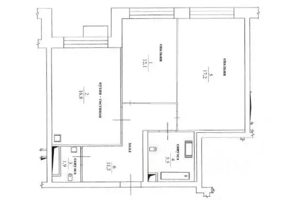 3-к кв. Москва Мосфильмовская ул., 98к2 (65.0 м) - Фото 1