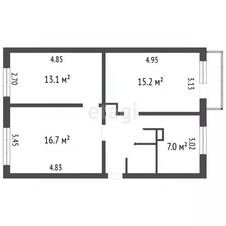3-к кв. Воронежская область, Воронеж Ленинский просп., 57 (60.0 м) - Фото 2