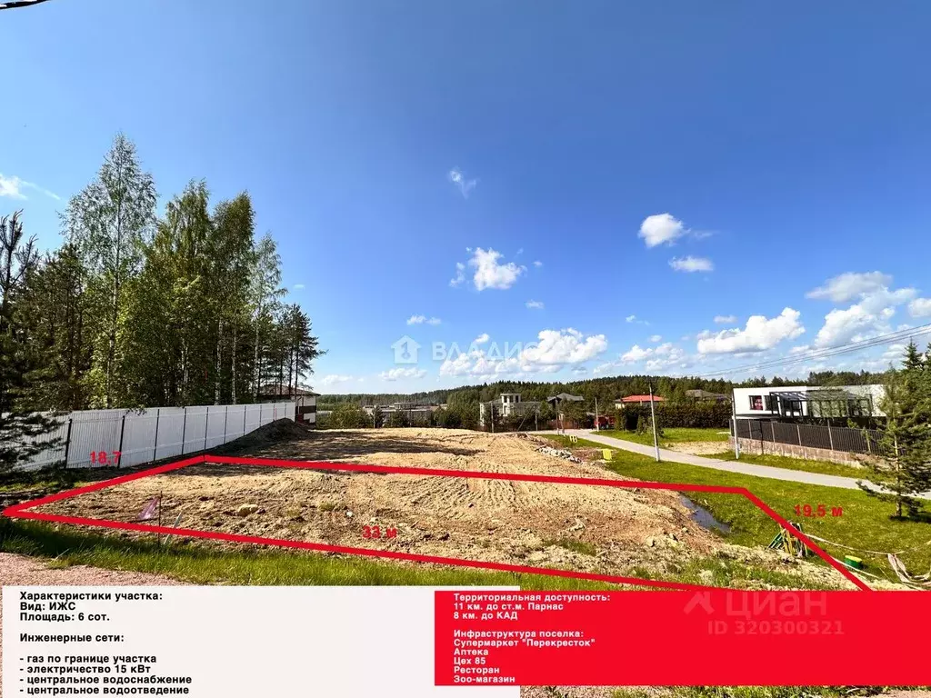 Участок в Ленинградская область, Всеволожский район, Бугровское ... - Фото 1