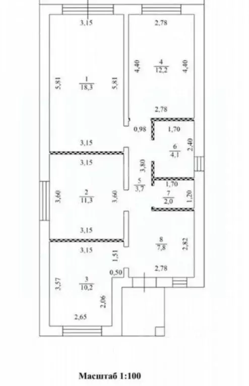 Дом в Воронежская область, Новоусманский район, Отрадненское с/пос, с. ... - Фото 2