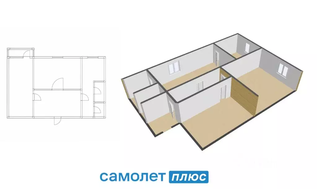 2-к кв. Кемеровская область, Кемерово ул. 40 лет Октября, 11 (56.7 м) - Фото 2
