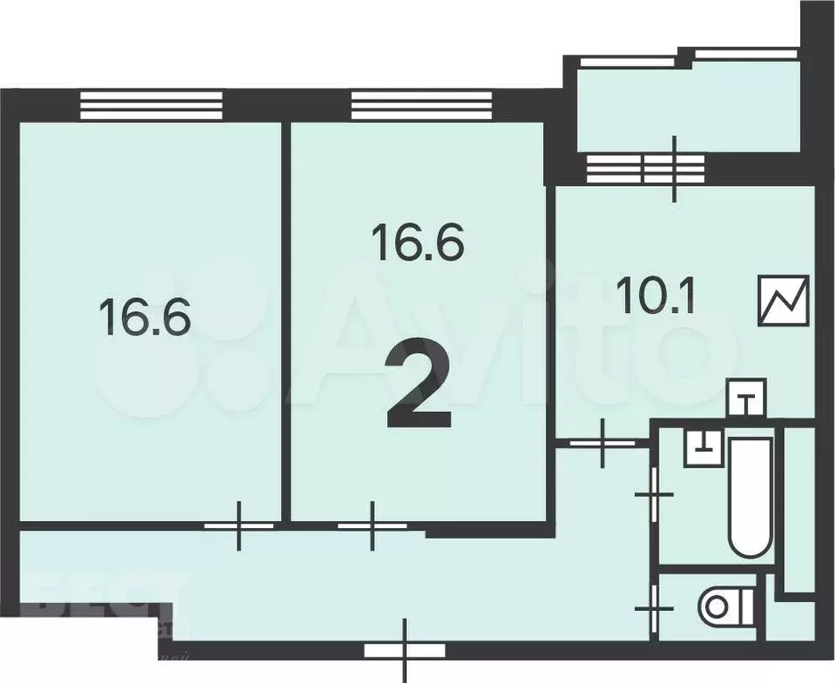 Аукцион: 2-к. квартира, 58,4 м, 25/25 эт. - Фото 0