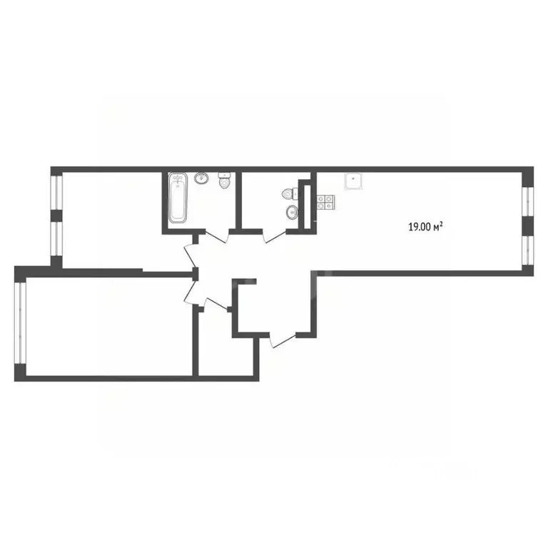 2-к кв. Тюменская область, Тюмень ул. Новоселов, 105 (65.5 м) - Фото 2
