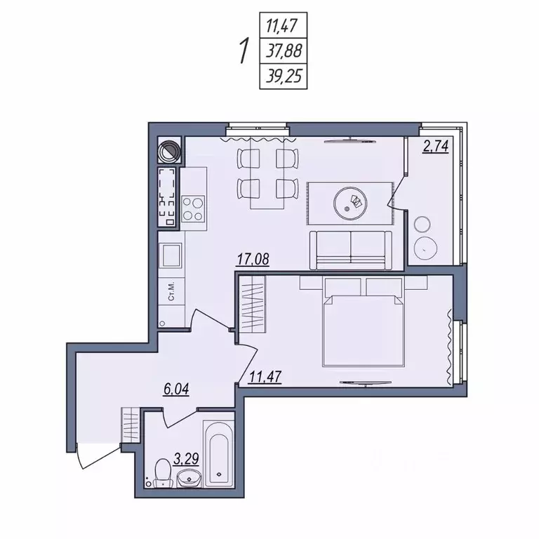 1-к кв. Волгоградская область, Волгоград ул. Тракторостроителей, 31/1 ... - Фото 1