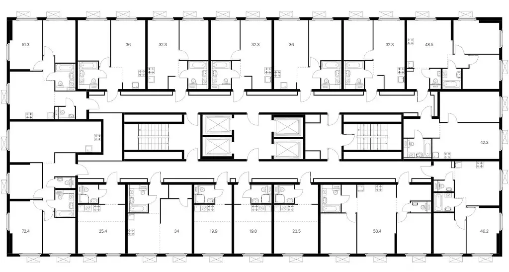 Студия Москва Амурский парк жилой комплекс, 1.2 (23.5 м) - Фото 1