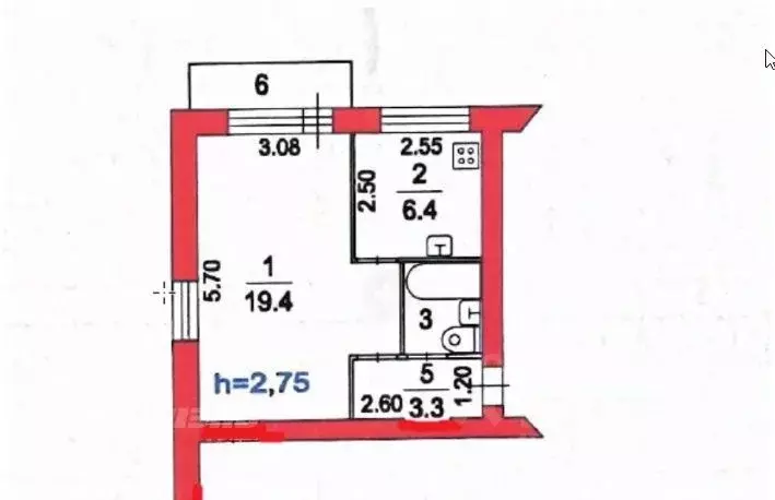 1-к кв. Московская область, Люберцы Южная ул., 5 (33.0 м) - Фото 2