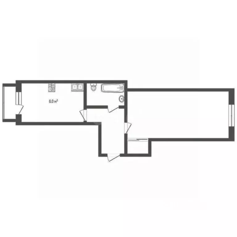 1-к кв. Тюменская область, с. Нижняя Тавда ул. Ленина, 16 (42.1 м) - Фото 2