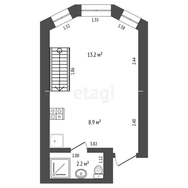 1-комнатная квартира: Саранск, Демократическая улица, 48 (34 м) - Фото 1