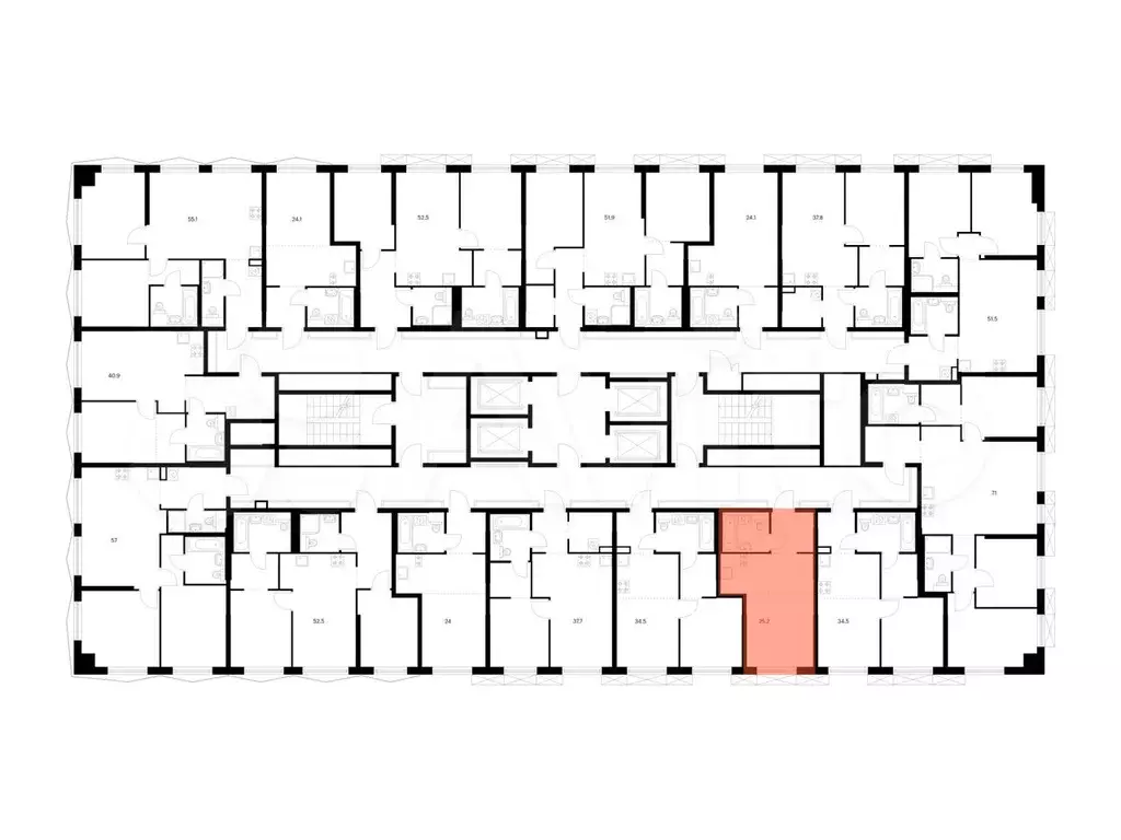 Квартира-студия, 25,2 м, 22/31 эт. - Фото 1