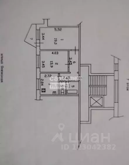 2-к кв. Пензенская область, Пенза Онежская ул., 3 (51.9 м) - Фото 1