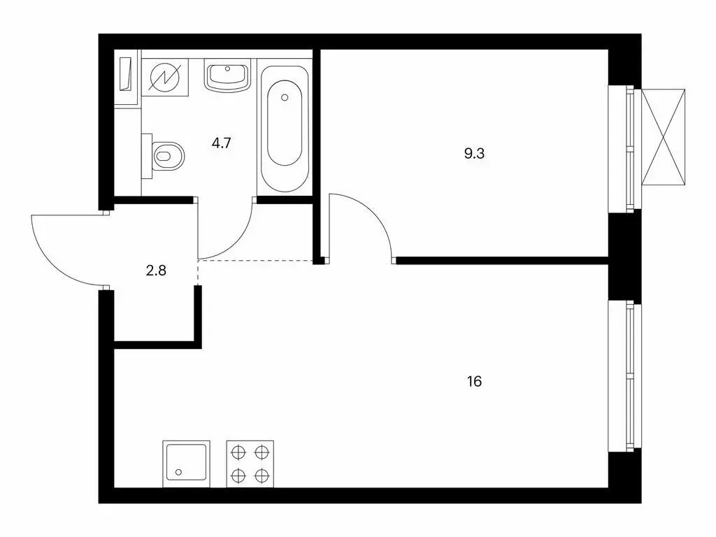 1-комнатная квартира: Южно-Сахалинск, улица имени Владимира ... - Фото 1