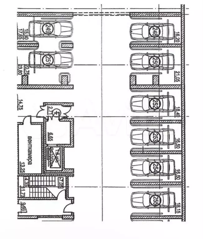 Машиноместо, 17м - Фото 0